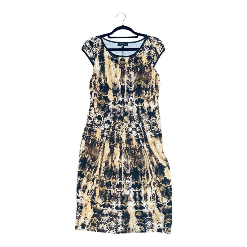 Dress - Karen Kane Knit Safari Print Inspired Cap Sleeves (L)